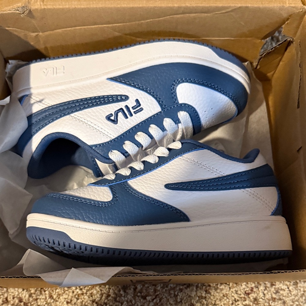 Fila Navy and White Athletic Shoes